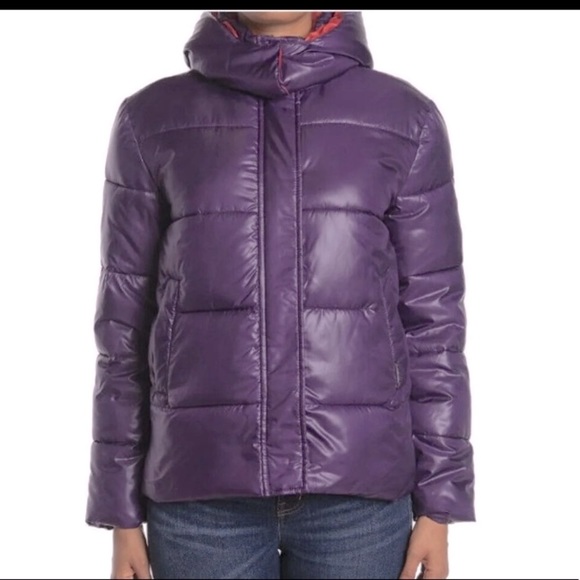 NWT Kendall & Kylie Two Tone Puffer Jacket women’s Large - Picture 4 of 13